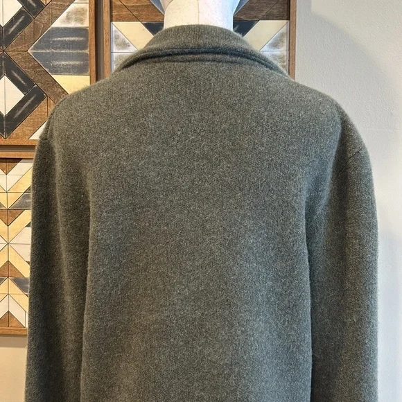 NakedCashmere Women’s Cashmere Cardigan Sweater Shacket Olive Green Heather XS - Picture 5 of 14